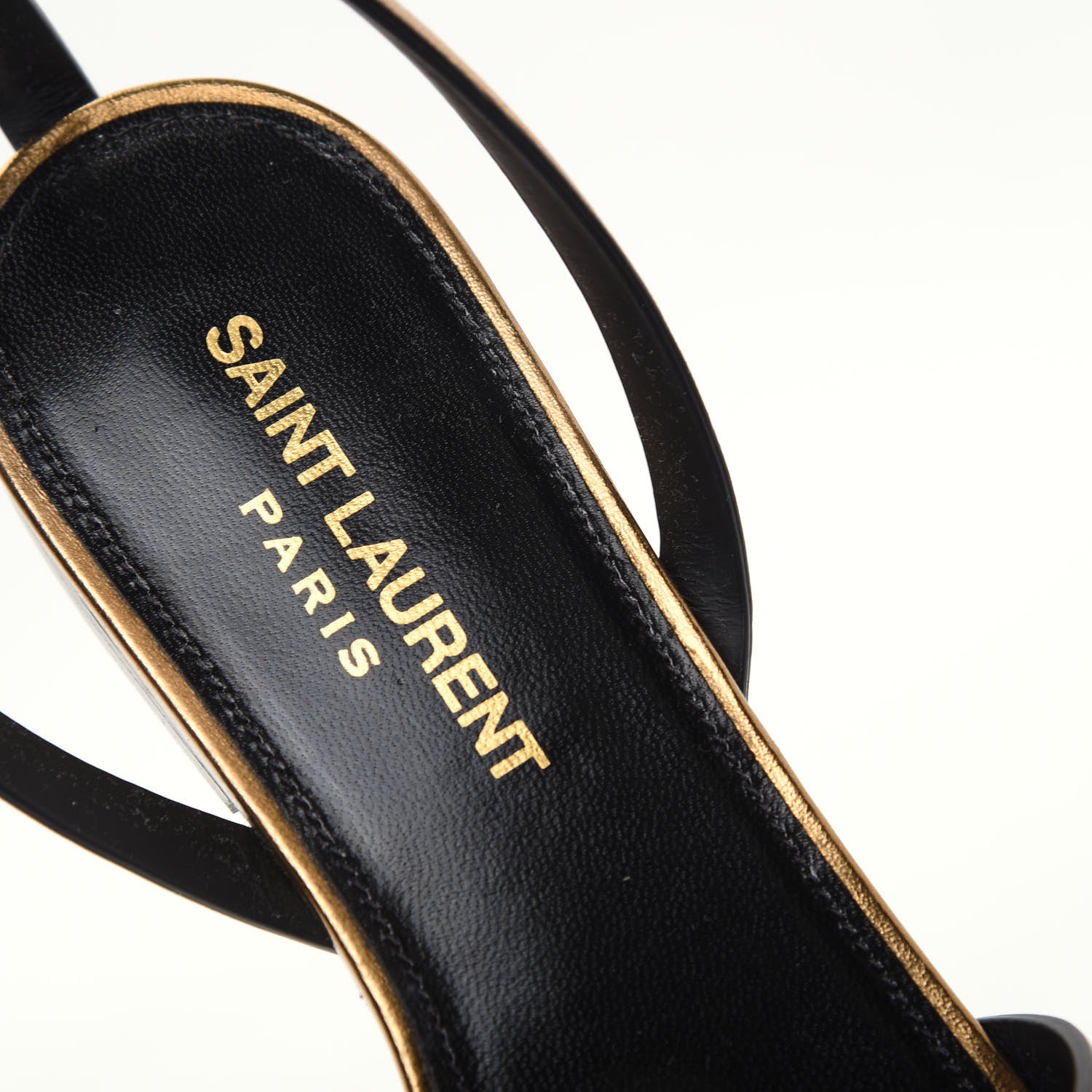 Saint Laurent Calfskin Tribute 05 Ankle Strap Sandals 36 Dark Gold 8 of 11