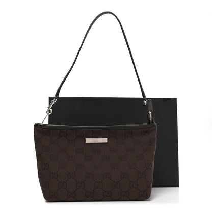 Gucci Monogram Small Plaque Pouch Dark Brown 11 of 11