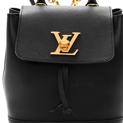 Louis Vuitton Calfskin Lockme Mini Backpack Black 8 of 12