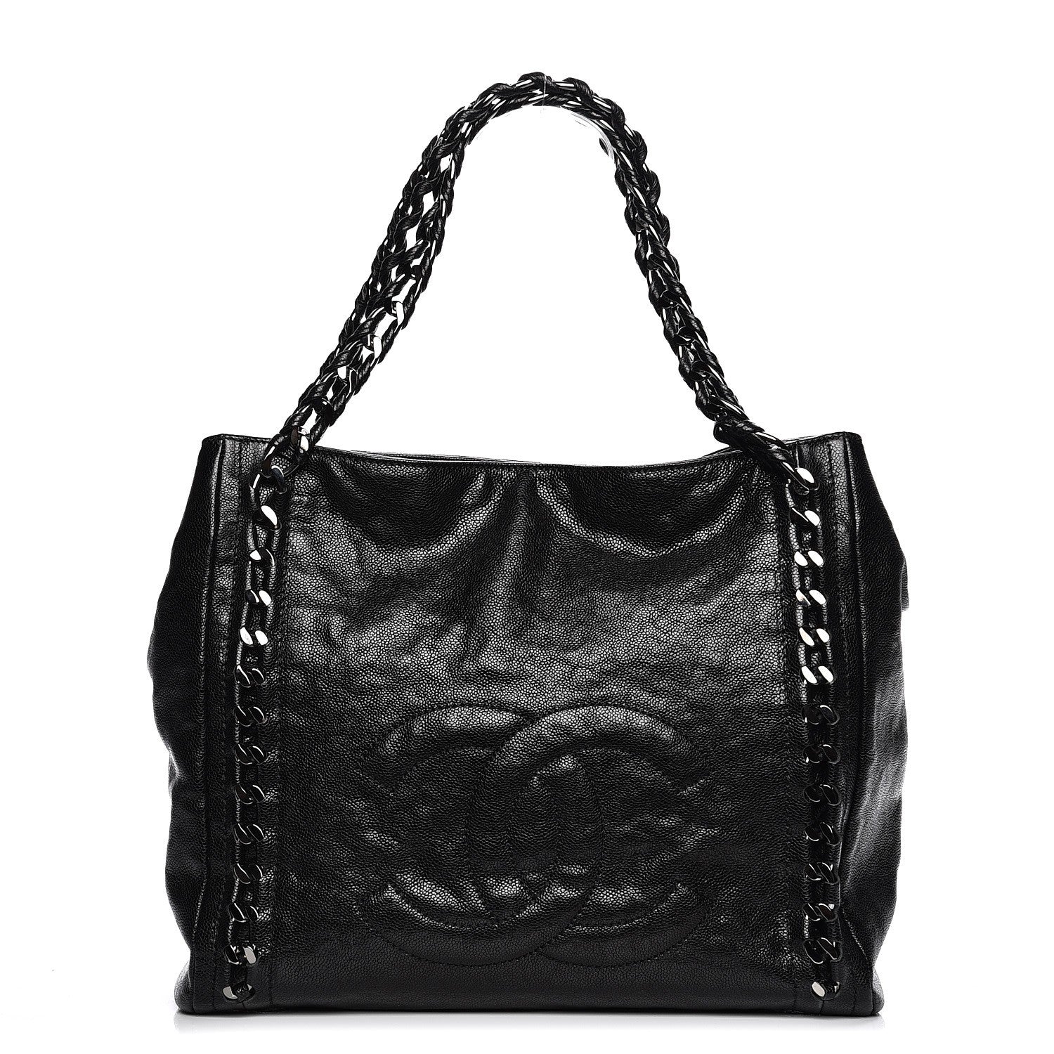 Chanel Glazed Caviar Modern Chain Tote Black 1 of 9