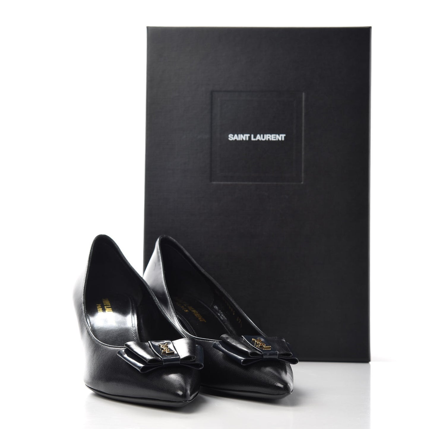 Calfskin Bow Anais Pumps 37.5 Black