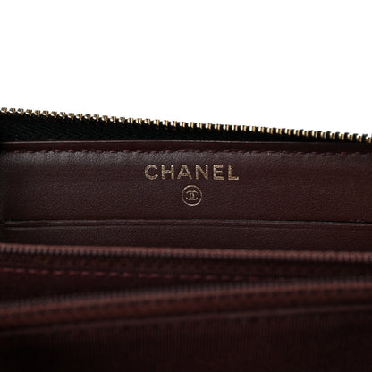 Chanel Aged Calfskin Quilted Small New York Charms 2.55 Reissue Zip Around Wallet Black 6 of 10