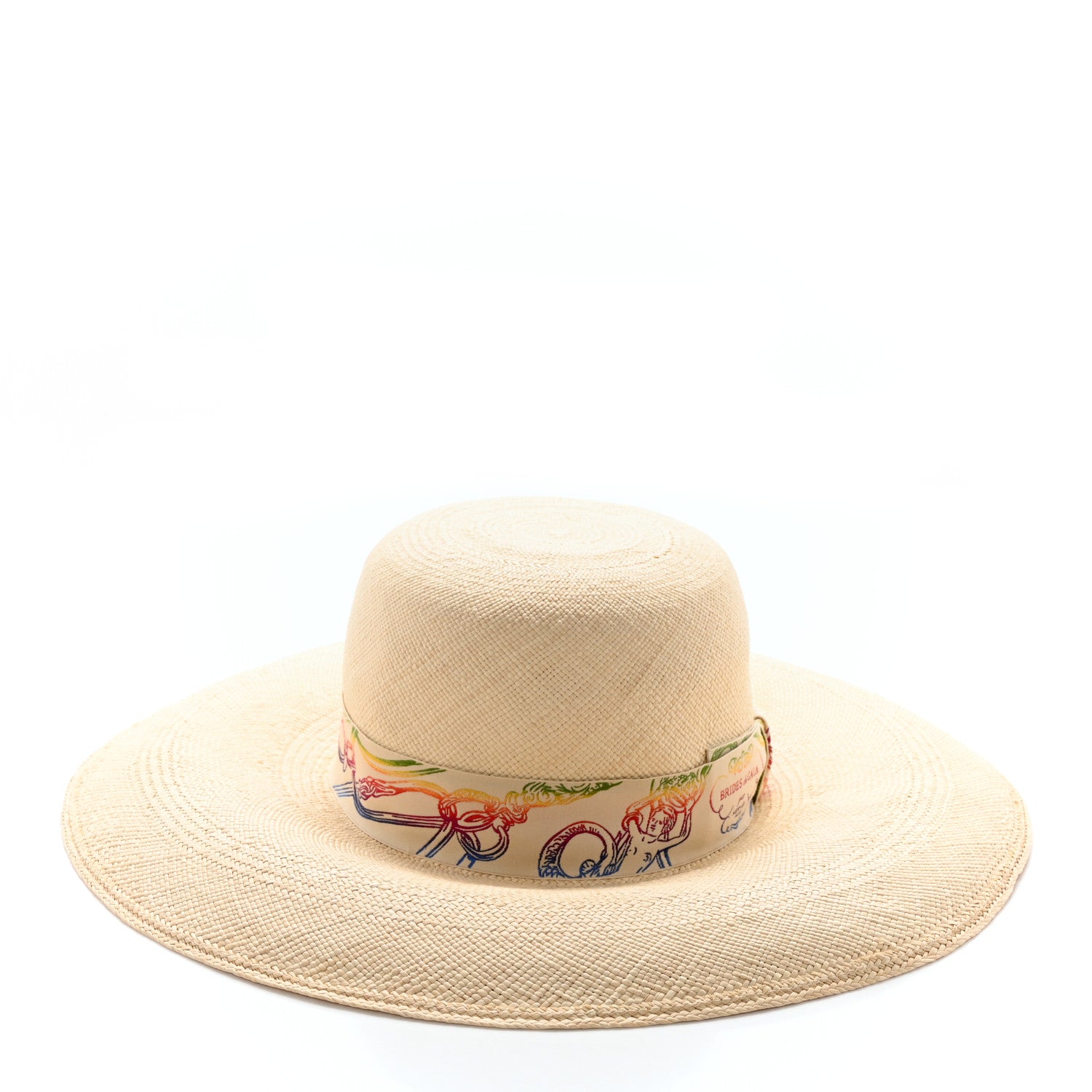 Hermes Straw Panama Brisa Brides De Gala Hat 57 Naturel Multicolore 7 of 9