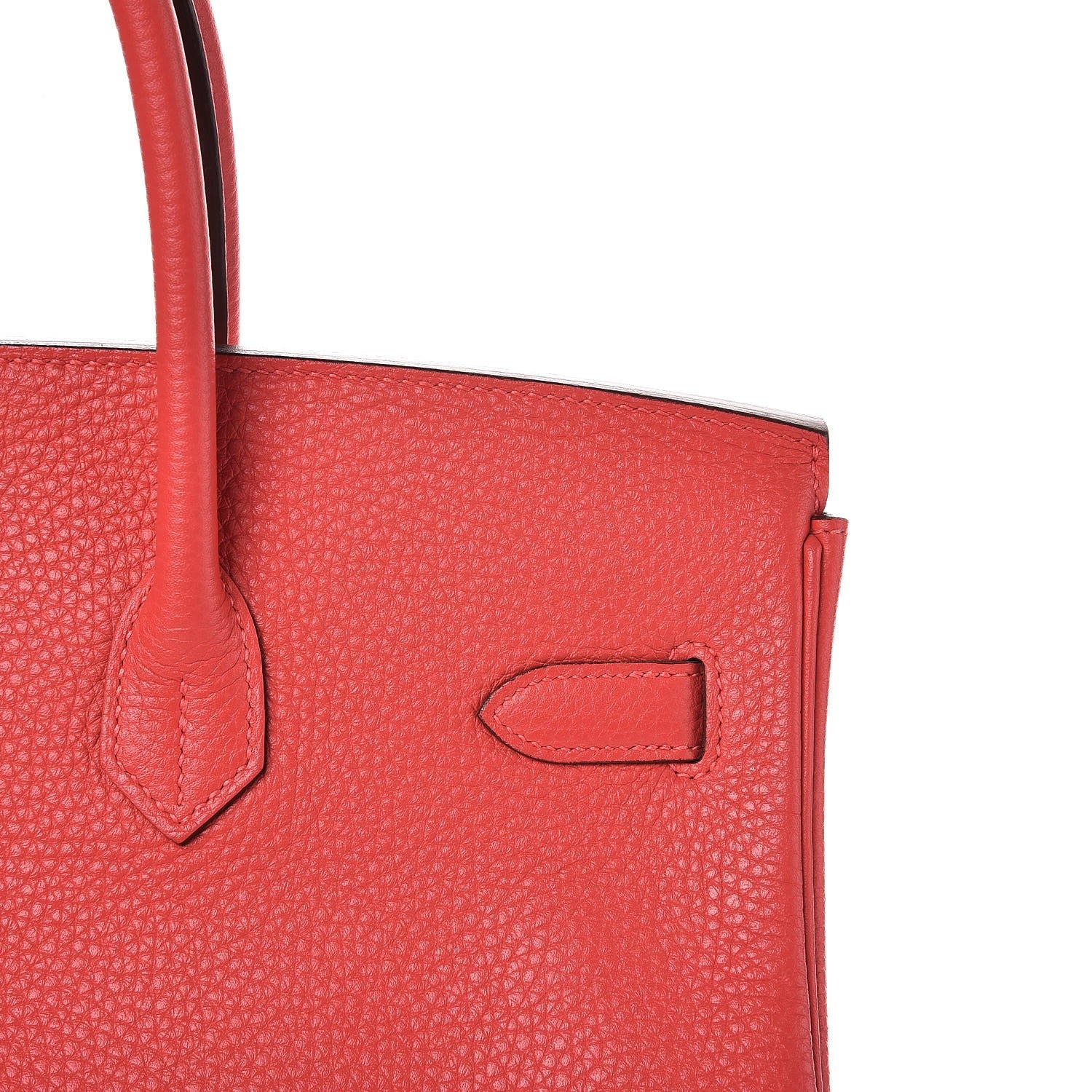 Hermes Taurillon Clemence Birkin 35 Rouge Pivoine 37 of 37