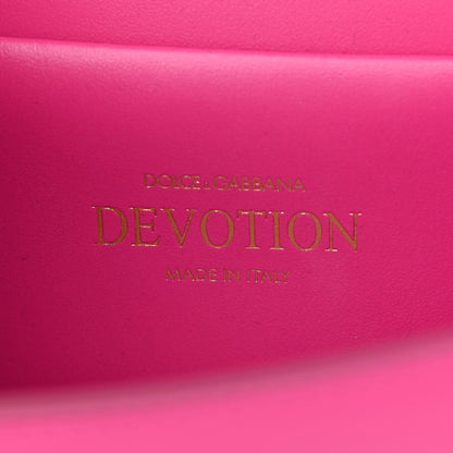 Dolce & Gabbana Smooth Calfskin Small Devotion Envelope Top Handle Bag Pink 6 of 7