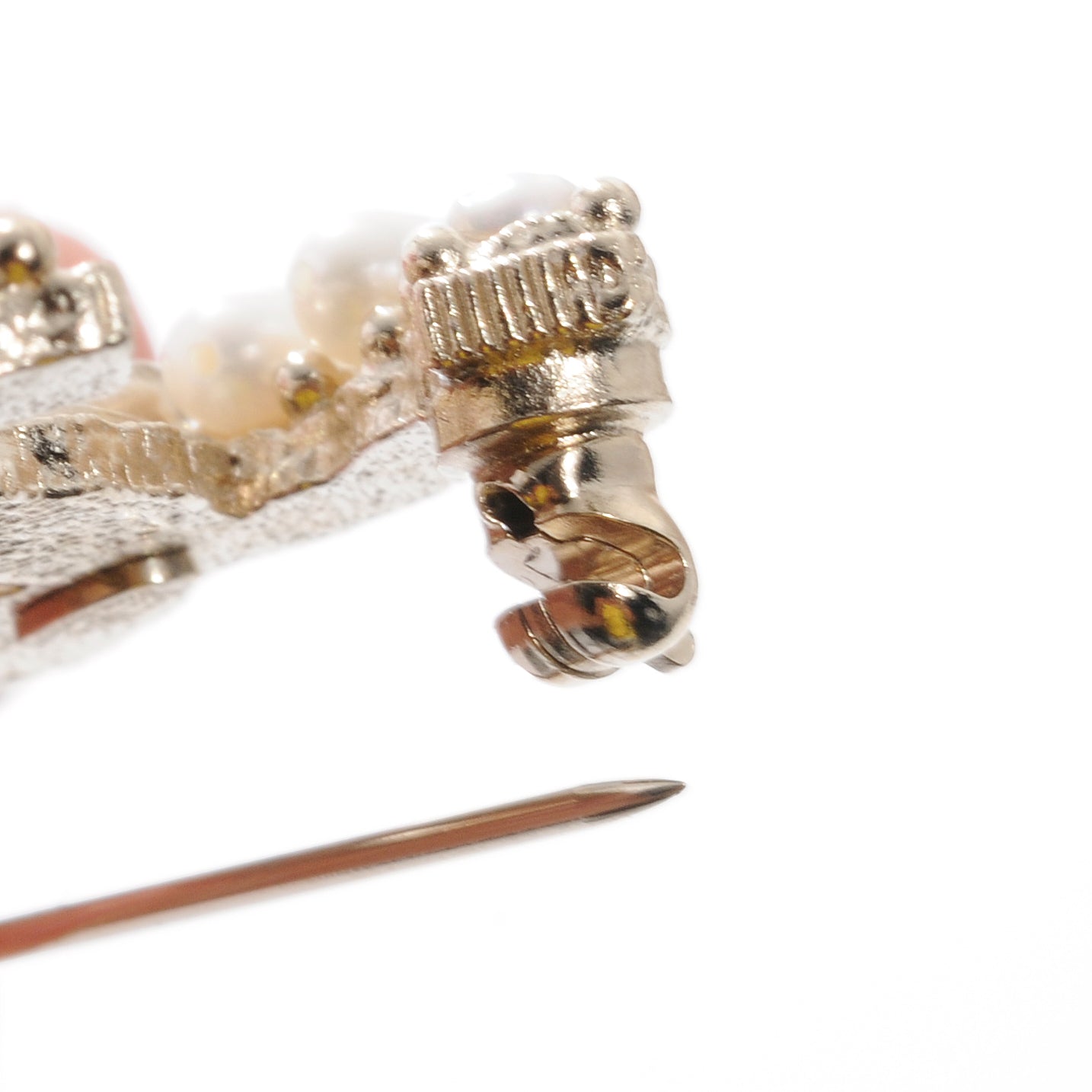 Chanel CC Pearl Brooch Pin Gold 7 of 7