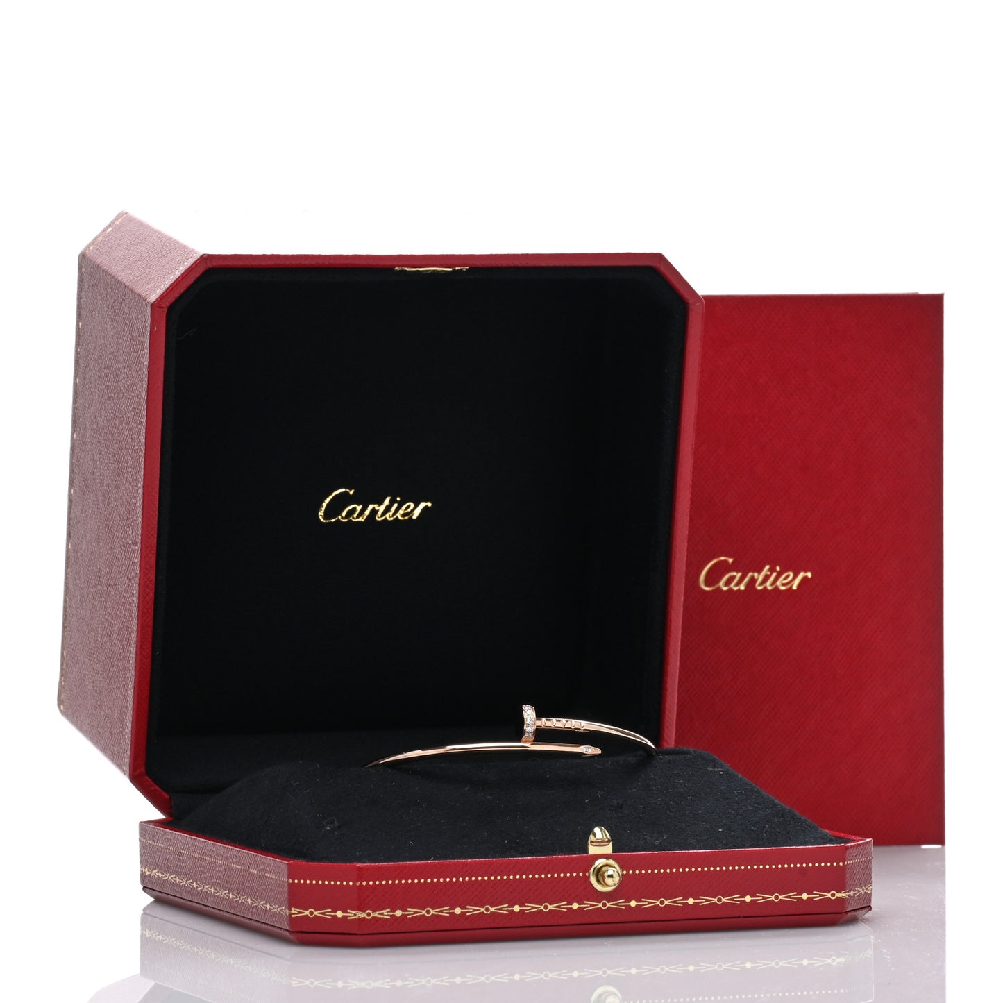 18K Pink Gold Diamond Small Juste Un Clou Bracelet 17