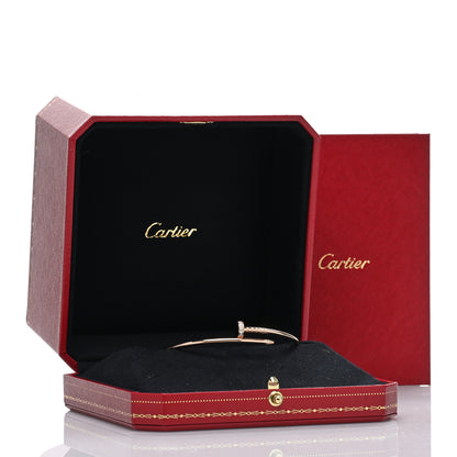 Cartier 18K Pink Gold Diamond Small Juste Un Clou Bracelet 17 4 of 4