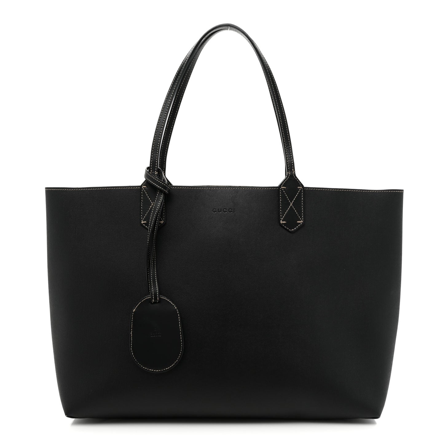 Calfskin GG Supreme Monogram Medium Reversible Tote Black