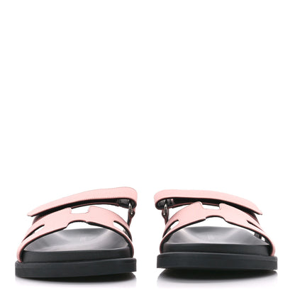 Hermes Satin Crepe Chypre Sandals 36 Bois De Rose 2 of 9