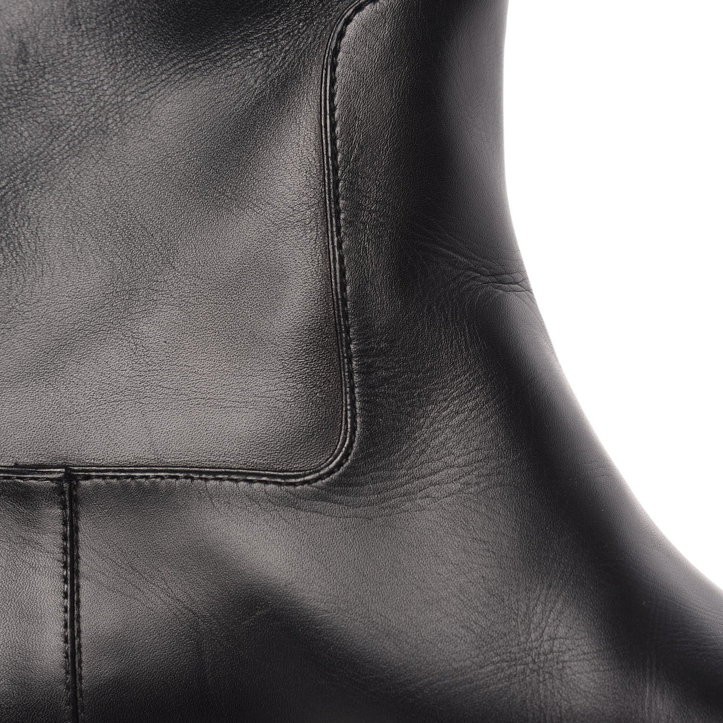 Calfskin Overdrive Flat High Boots 38.5 Black