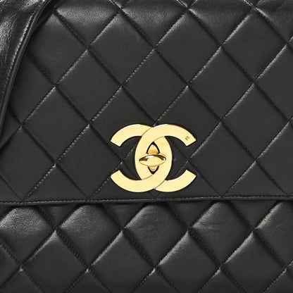 Chanel Lambskin Quilted Medium Square Flap Bag Black 9 of 12
