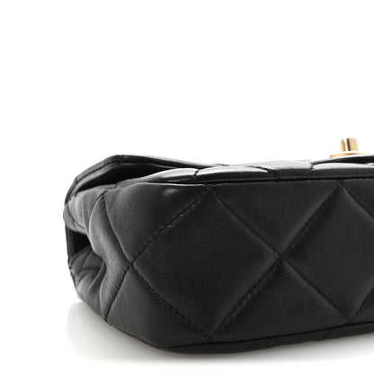 Chanel Lambskin Quilted Pearl Small Flap Black 9 of 10