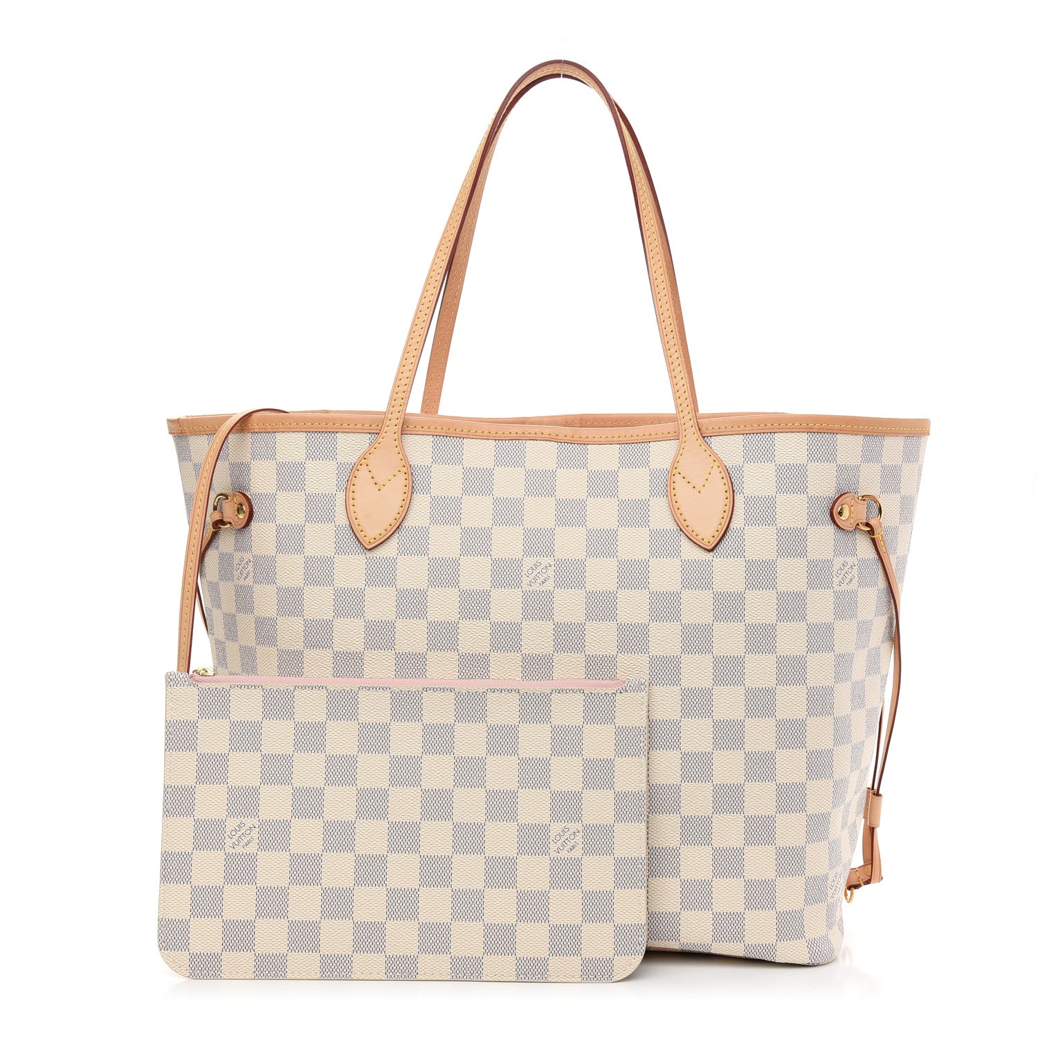 Louis Vuitton Damier Azur Neo Neverfull MM Rose Ballerine 1 of 11