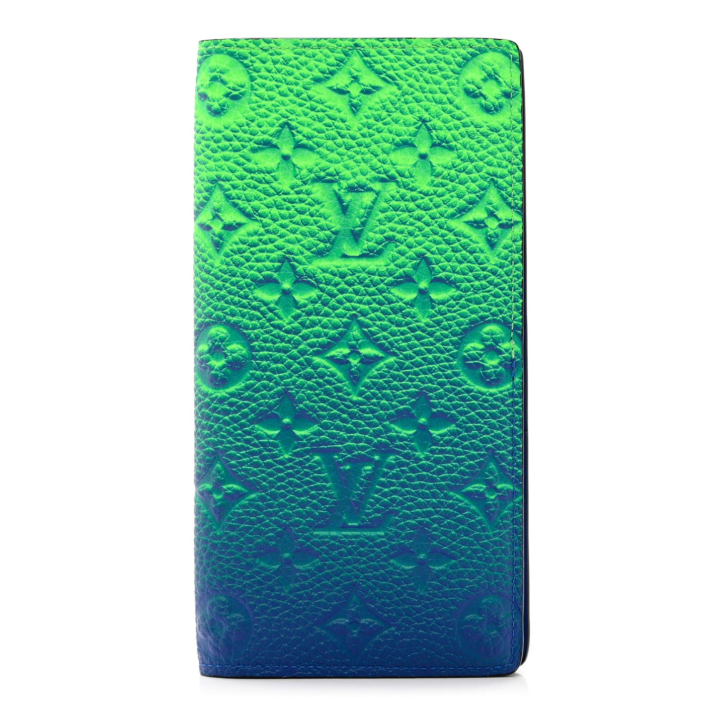 Taurillon Illusion Brazza Wallet Bleu Vert