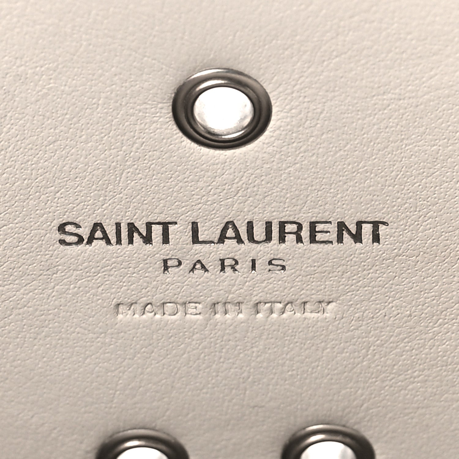 Saint Laurent Calfskin Perforated Studded Baby Sac De Jour White 7 of 11