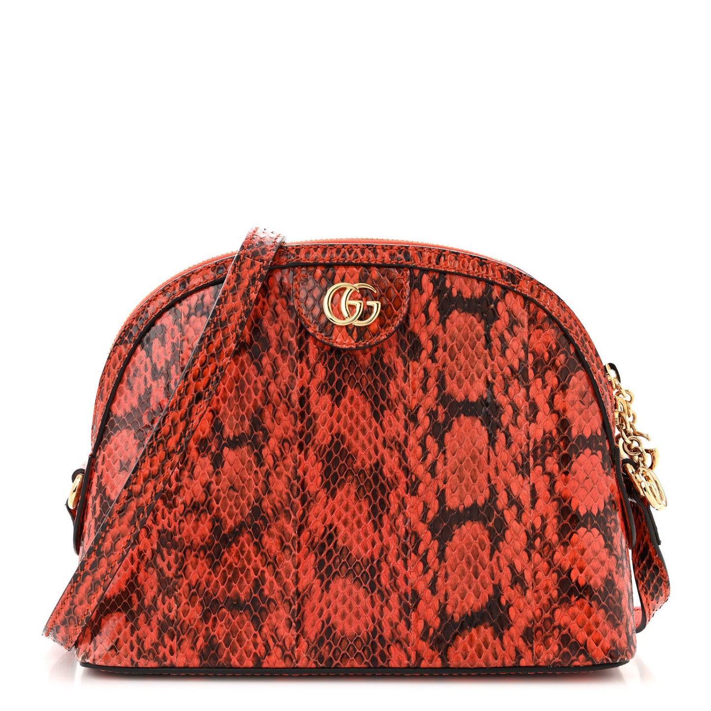 Snakeskin GG Small Ophidia Dome Shoulder Rev
