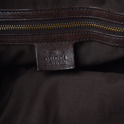 Gucci Monogram Large Jockey Hobo Dark Brown 6 of 16