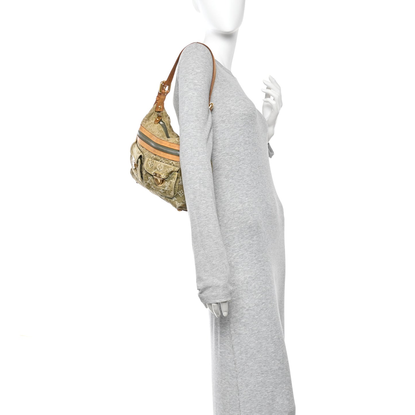 Monogram Denim Baggy PM Lichen