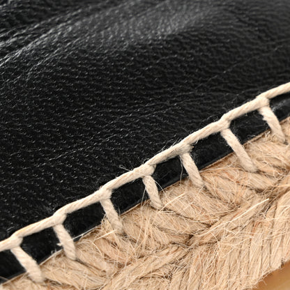 Chanel Lambskin CC Espadrilles 36 Black 14 of 16