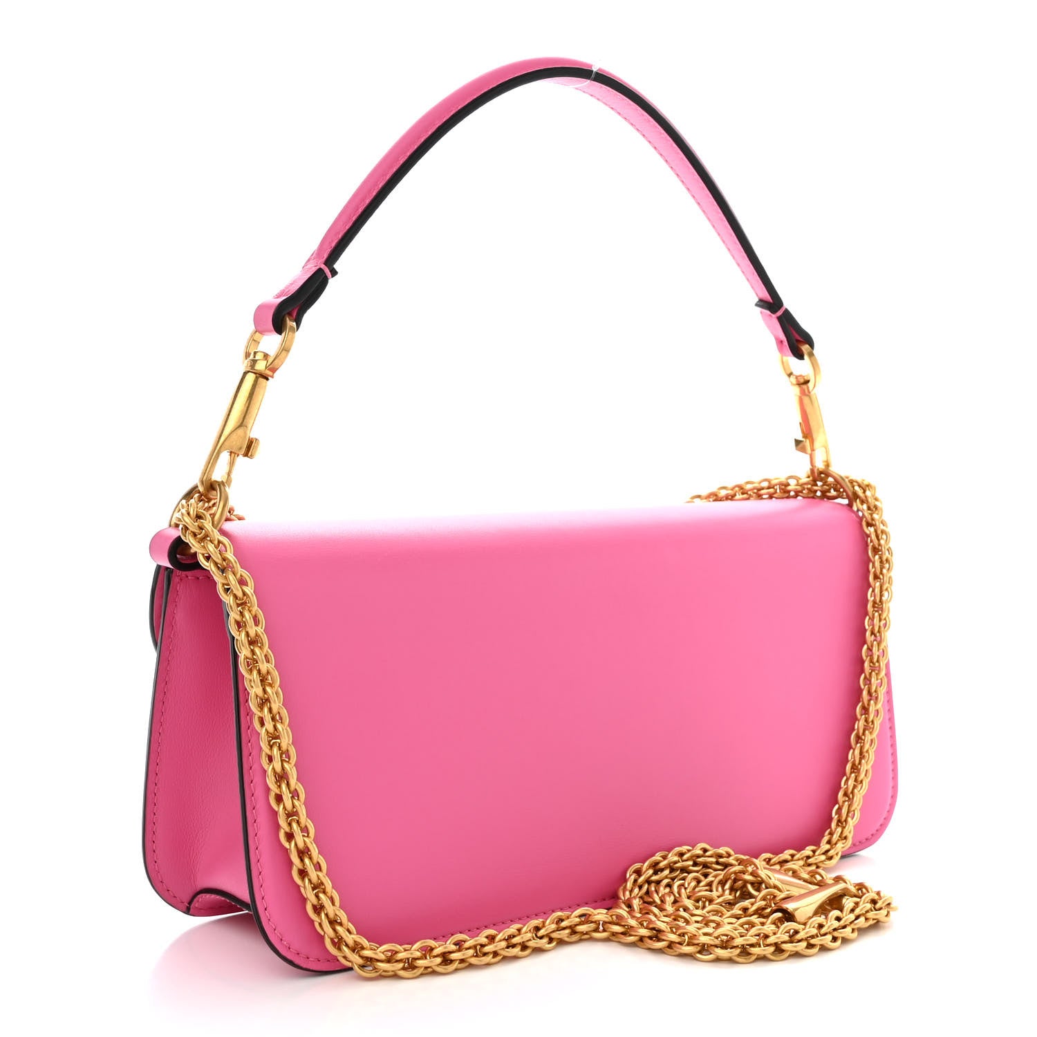 Valentino Garavani Calfskin Vlogo Loco Shoulder Bag Feminine Pink 3 of 10