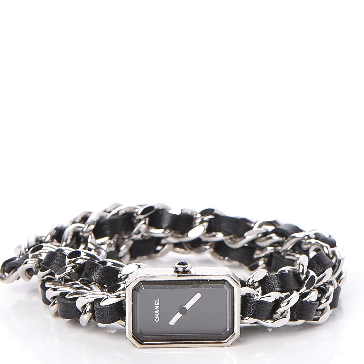 Stainless Steel Lambskin 16mm Premiere Rock Triple Row Quartz Watch Black