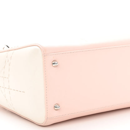 Christian Dior Lambskin Cannage Stitched Small Lady Dior Pink White 8 of 10