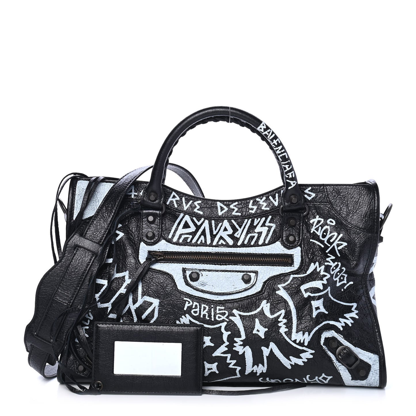 Agneau Arena Graffiti All Over Classic Hardware City Black White