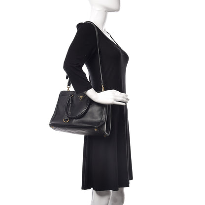 Prada Saffiano Small Galleria Double Zip Tote Black 3 of 19