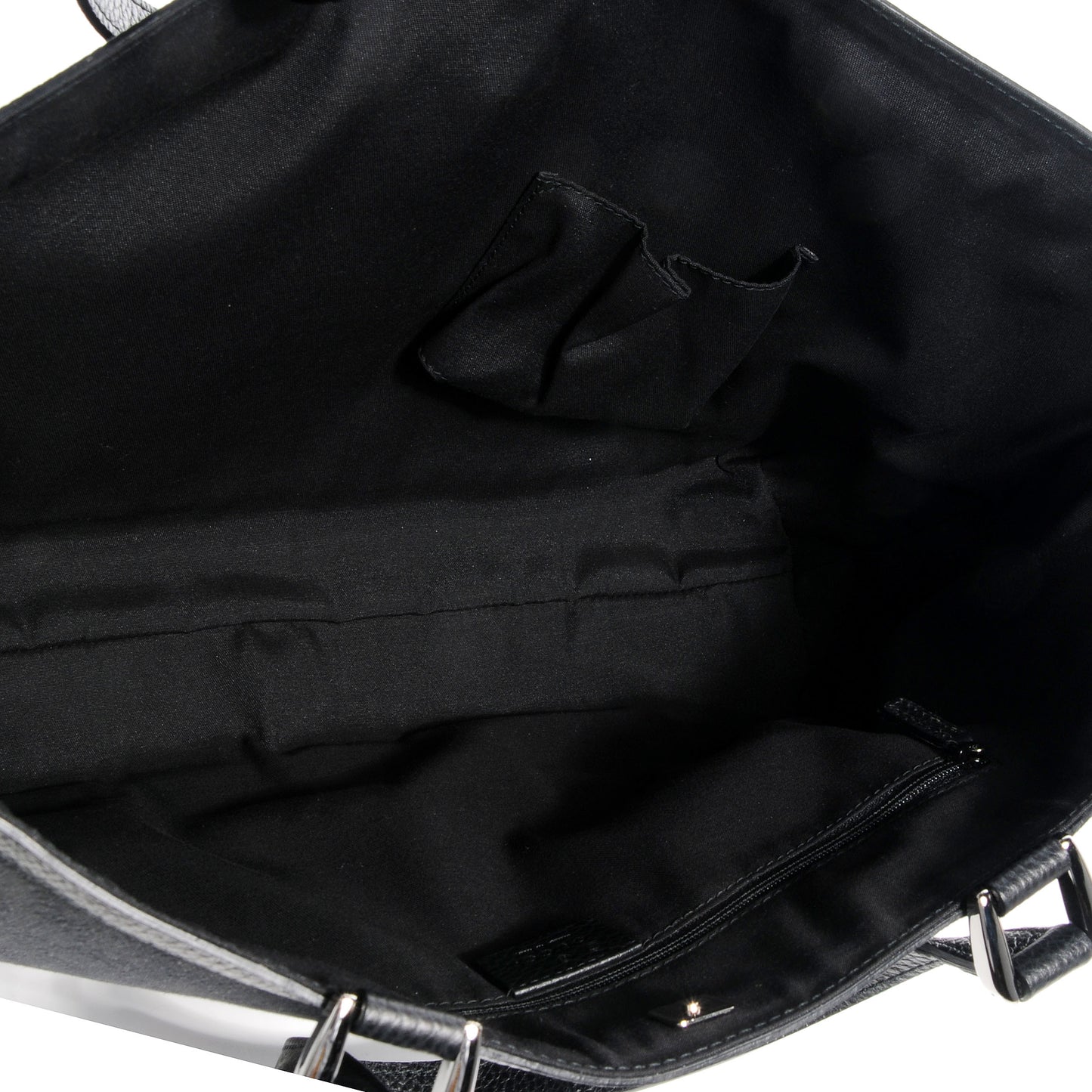 Denim Monogram Large Abbey Tote Black