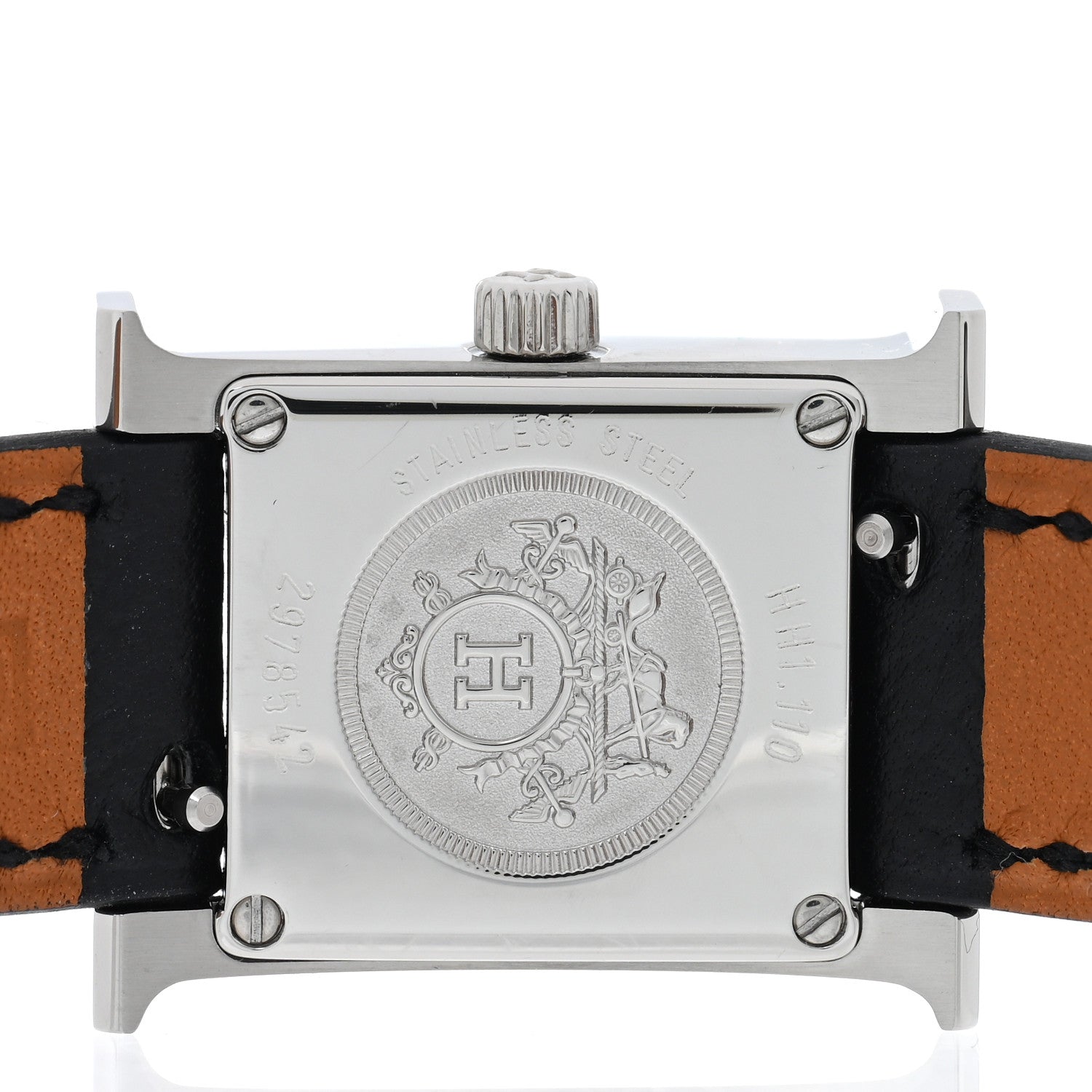 Hermes Stainless Steel Epsom 17.2mm Heure H Hour Quartz Watch Noir 4 of 5