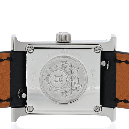 Hermes Stainless Steel Epsom 17.2mm Heure H Hour Quartz Watch Noir 4 of 5