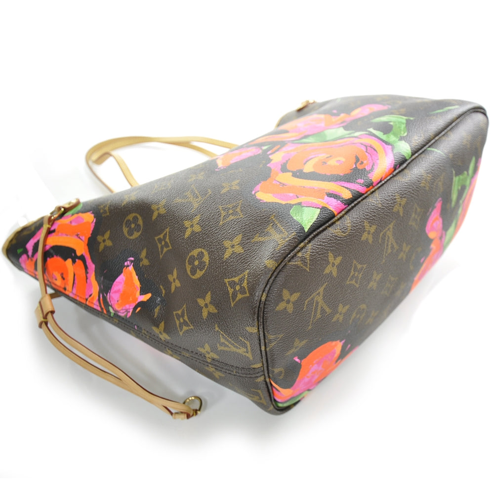 Louis Vuitton Monogram Roses Neverfull MM 5 of 9