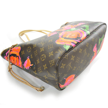 Louis Vuitton Monogram Roses Neverfull MM 5 of 9