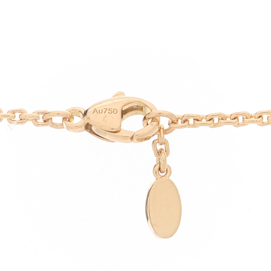 18K White Rose Gold Diamond Vivienne Pendant Necklace