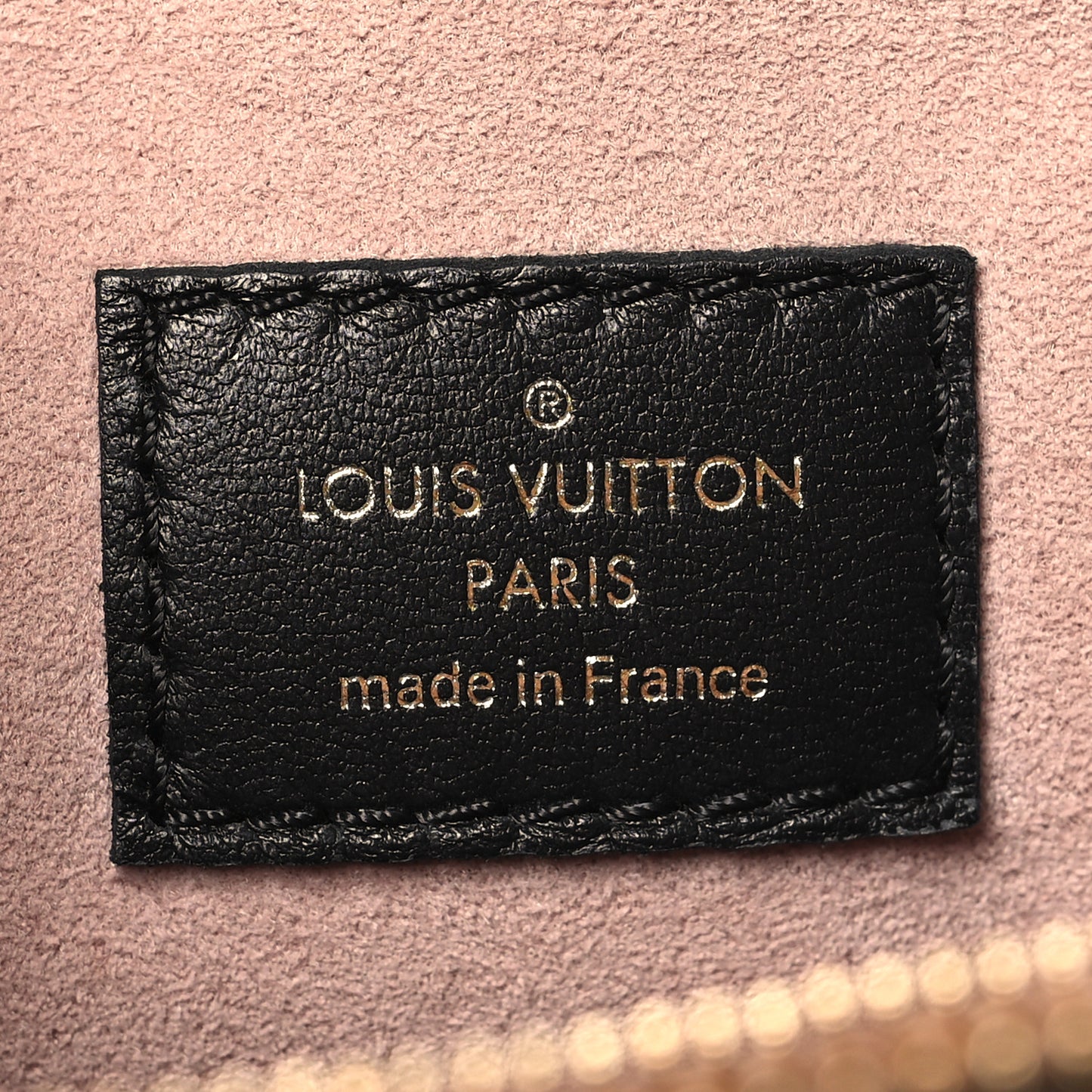 Lambskin Embossed Monogram Coussin PM Black
