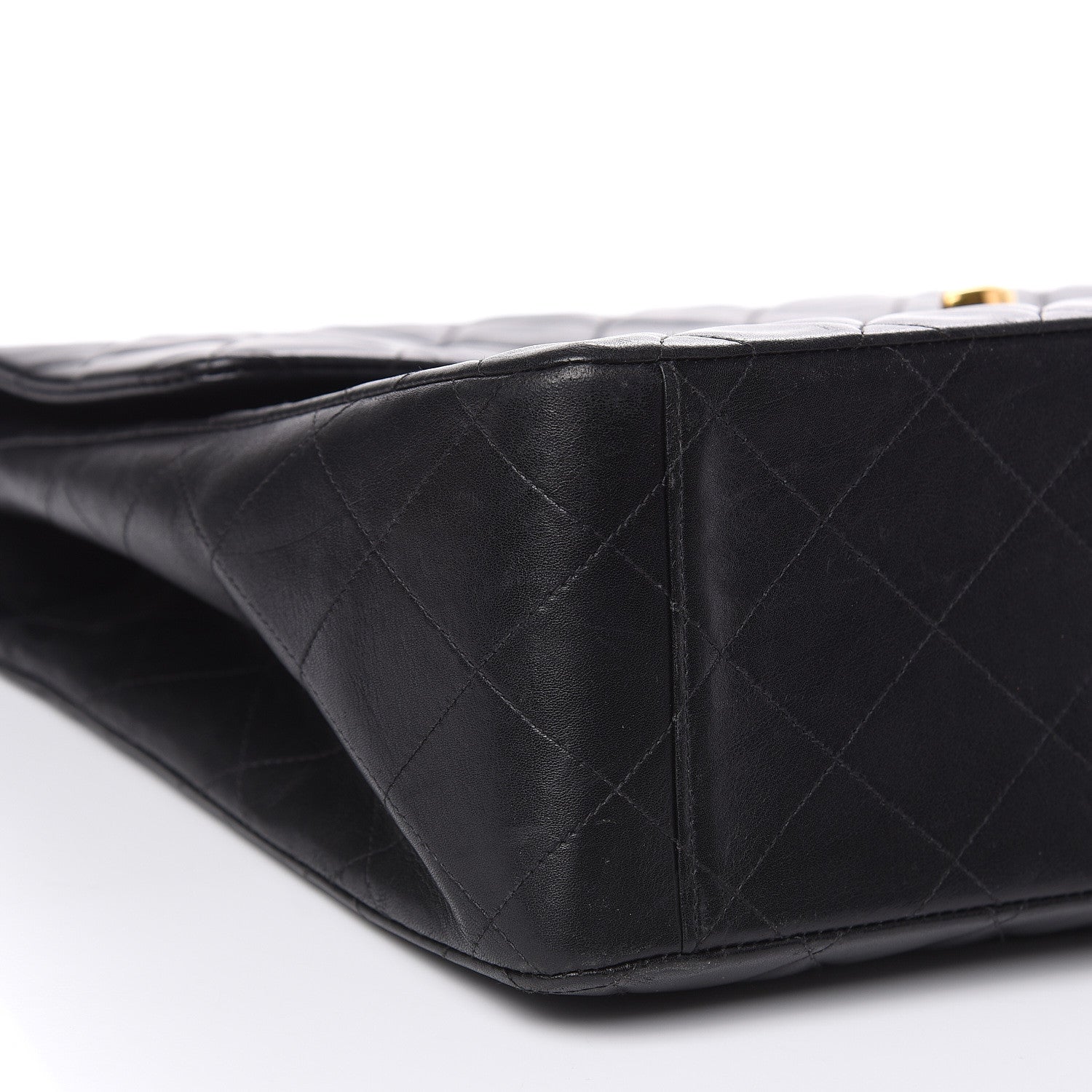 Chanel Lambskin Quilted XL Jumbo Single Flap Black 8 of 18
