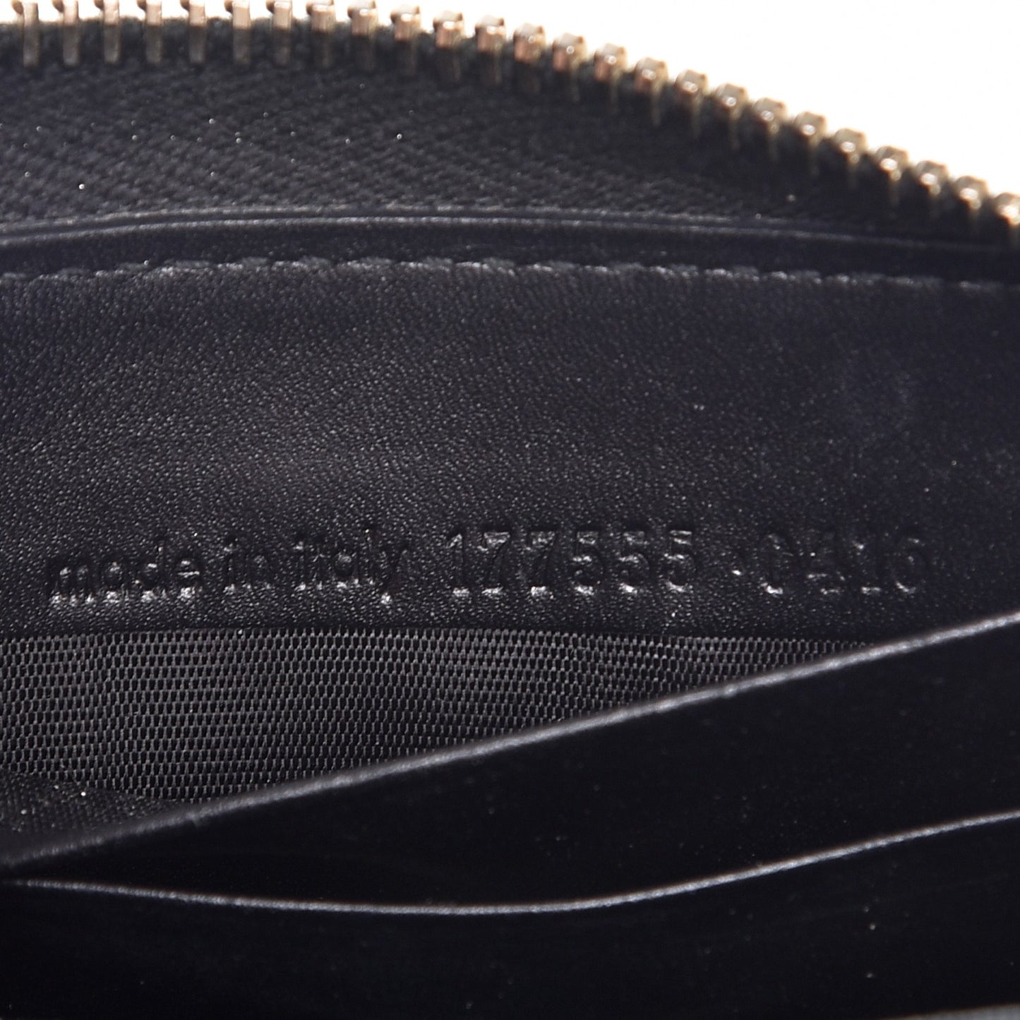 Textured Patent Monogram Belle De Jour Zip Around Wallet Black