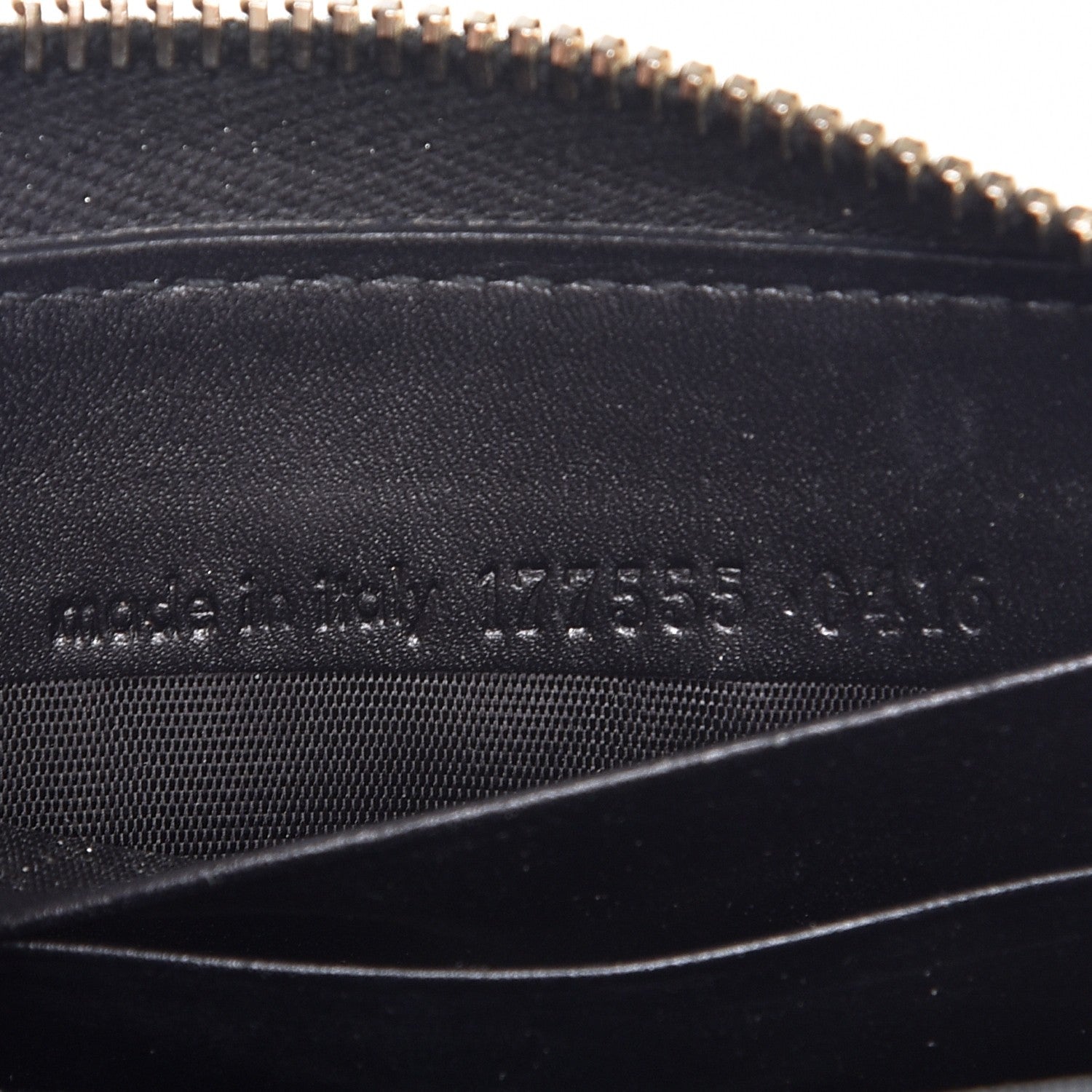 Saint Laurent Textured Patent Monogram Belle De Jour Zip Around Wallet Black 7 of 7