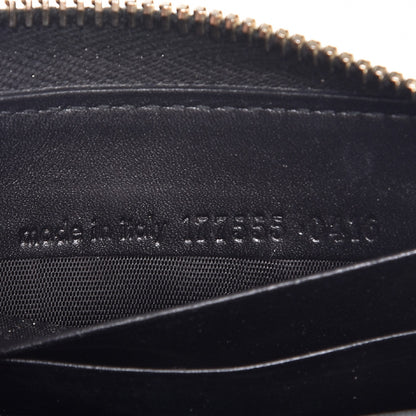 Saint Laurent Textured Patent Monogram Belle De Jour Zip Around Wallet Black 7 of 7