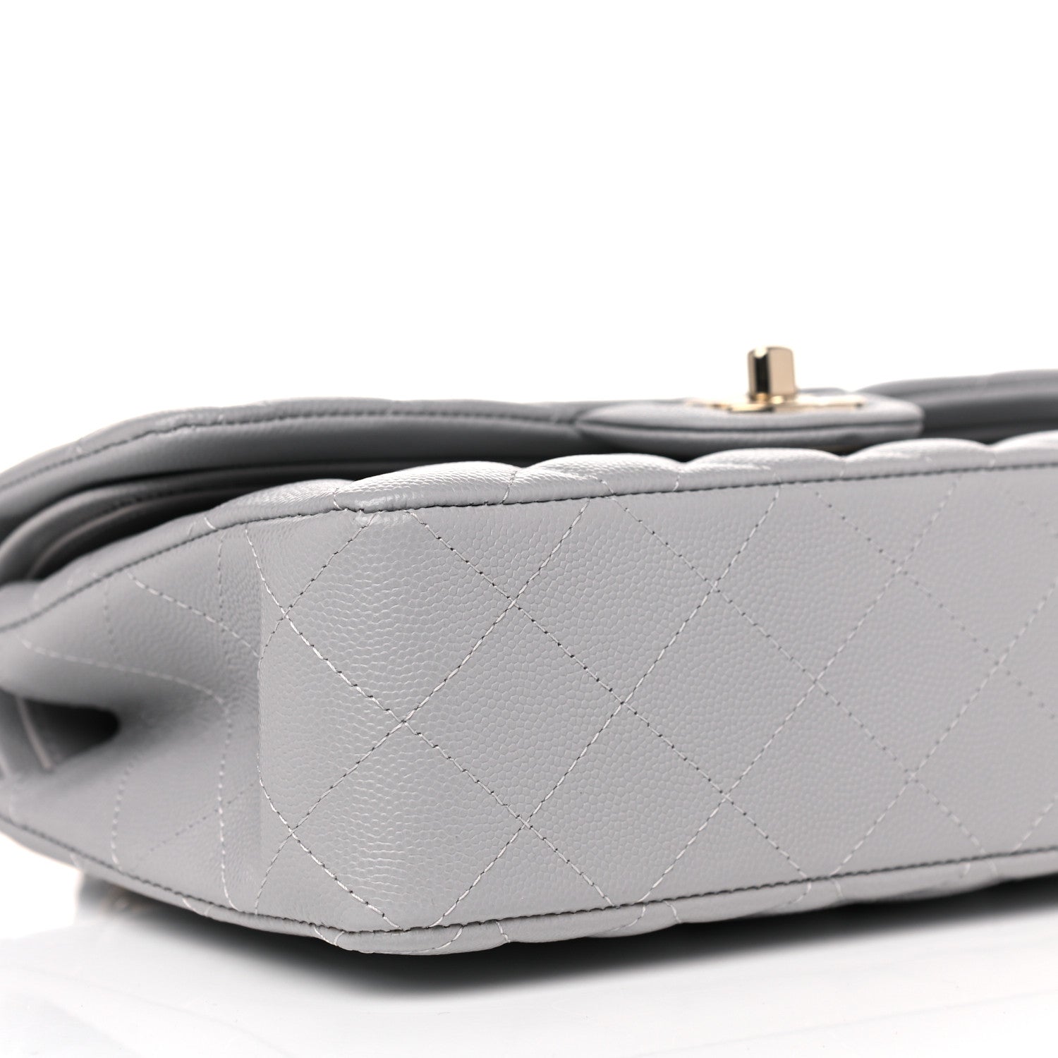 Chanel Caviar Quilted Small Double Flap Grey 8 of 10