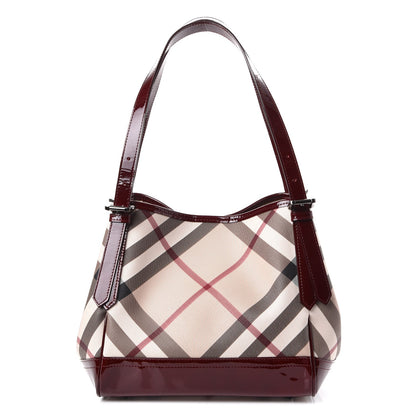 Burberry Supernova Check Small Tote Red 1 of 8