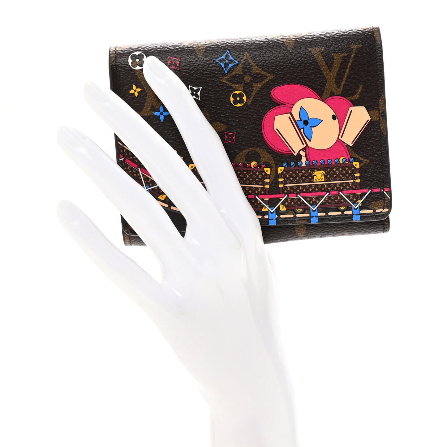 Monogram 2020 Christmas Animation Roller Coaster Victorine Wallet Pivoine