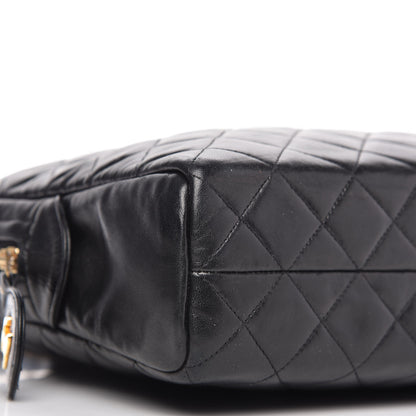 Chanel Lambskin Quilted Shoulder Bag Black 6 of 9