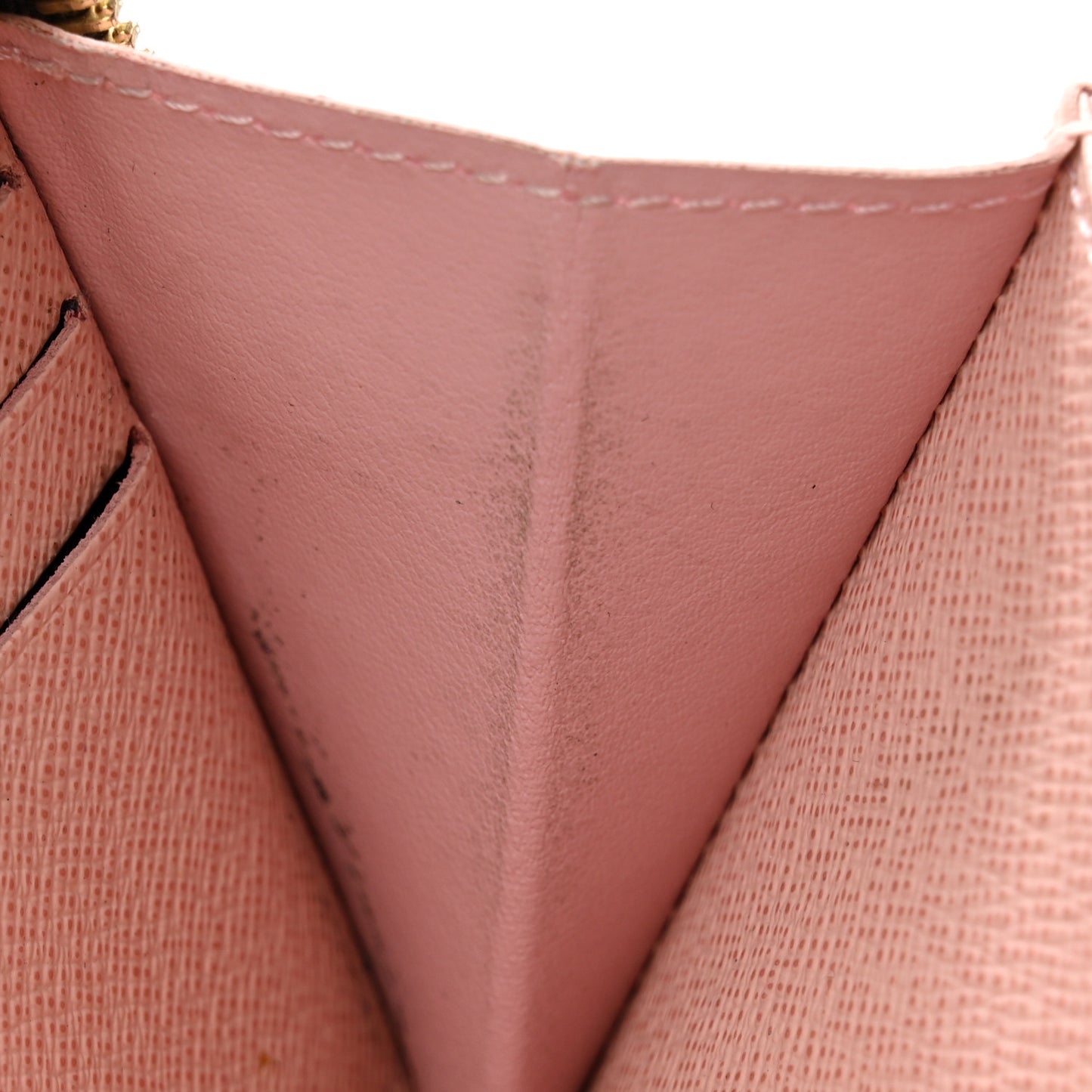 Damier Ebene Zippy Wallet Rose Ballerine