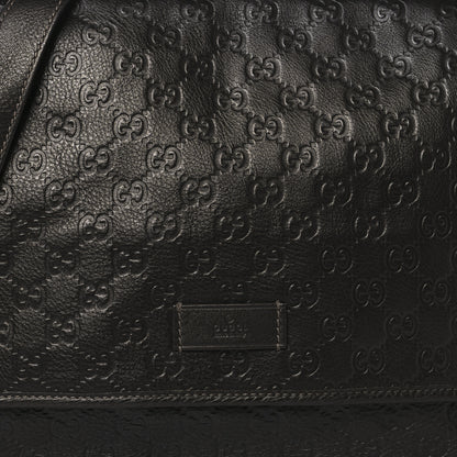 Gucci Guccissima Medium Flap Messenger Bag Chocolate 8 of 14