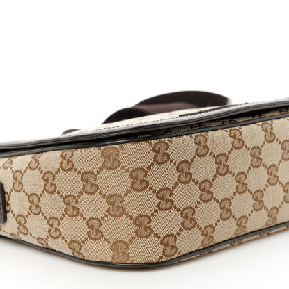 Gucci Monogram Flap Messenger Bag Beige Dark Brown 12 of 13