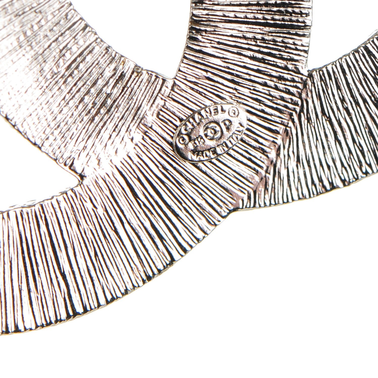 Chanel Baguette Crystal CC Brooch Silver 4 of 4