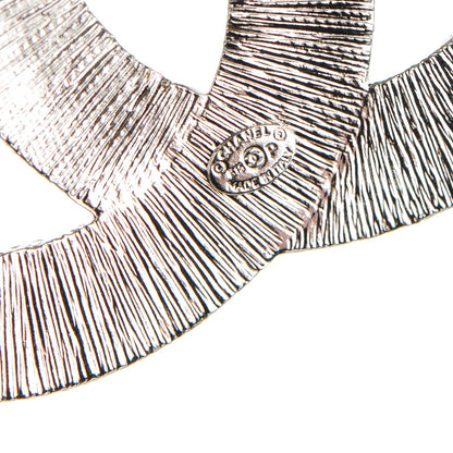 Chanel Baguette Crystal CC Brooch Silver 4 of 4