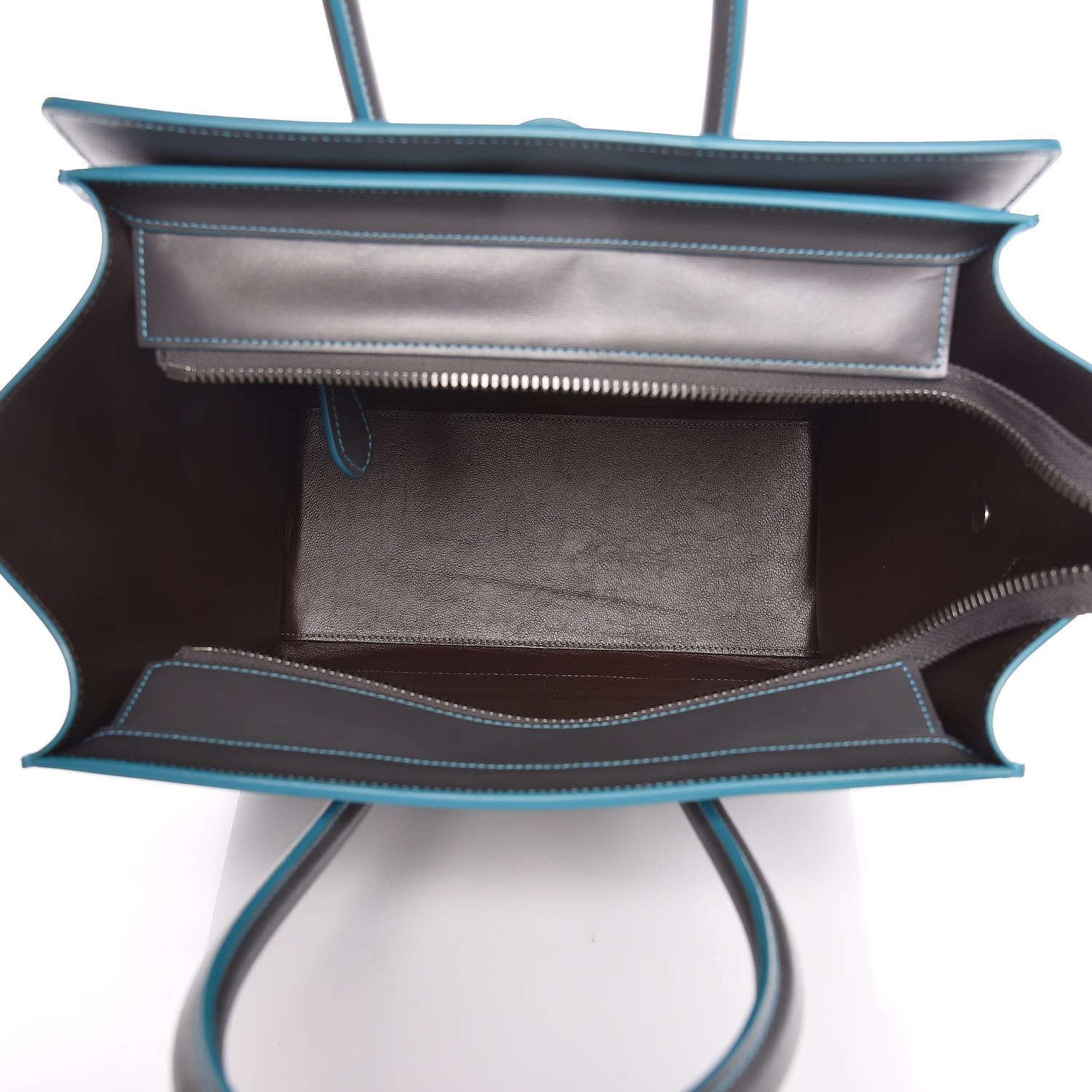 Celine Satin Debossed Calfskin Micro Luggage Anthracite 5 of 12